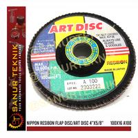 Gambar Nippon Resibon FLAP DISC / ART DISC 4" x 5/8" atau 4inch 100x16 A100 dari Sanur Teknik undefined 1 Tokopedia