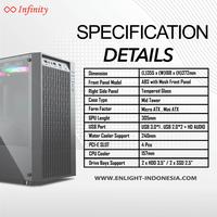 Gambar Casing Infinity Strike MESH Mid Tower M-ATX + 3 Fan RGB PC Komputer dari JNC KOMPUTER undefined 4 Tokopedia