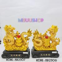 Gambar Patung hiasan dekorasi naga emas fengshui rejeki hoki hadap kanan kiri dari Miruushop undefined 1 Tokopedia