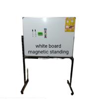 Gambar white board standing / white board magnetic / papan tulis sekolah - Putih, P.120 x T.60 dari Gudang Kreasi Indonesia undefined 2 Tokopedia