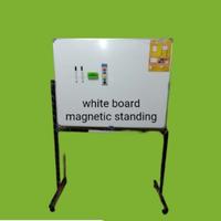 Gambar white board standing / white board magnetic / papan tulis sekolah - Putih, P.120 x T.60 dari Gudang Kreasi Indonesia undefined 1 Tokopedia