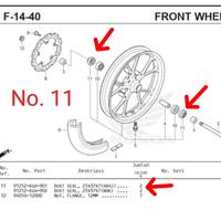 Gambar Seal Debu 23x37x7 Bearing As Roda Depan CB CBR 150 CS1 MegaPro Ori AHM dari Adapart Shop undefined 2 Tokopedia