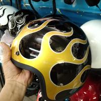 Gambar Helm Bogo motif Api custom dari RZA.CUSTOM undefined 4 Tokopedia