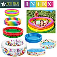 Gambar Intex Kolam Renang Karet Bulat Anak, Model Rainbow 86cm 114cm 147cm 168cm & Otter 152cm, Dengan Repair Patch dan 3-4 Ring Pool - Sand - Rainbow 86 dari RichToys.id undefined 1 Tokopedia