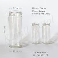 Gambar Toples/Jar kaca 500ml. - Tutup Gold dari Kamil Botol undefined 1 Tokopedia