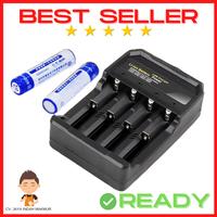Gambar Charger Baterai USB Lithium 18650 4 Slot Colokan 2A 4.2v Fast Charging - USB 4 Slot, 18650 dari Jaya Indah Makmur Tokopedia undefined 4 Tokopedia