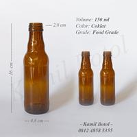 Gambar Botol kaca coklat 150ml tutu plastik / alumunium - Tutup Putih dari Kamil Botol undefined 1 Tokopedia