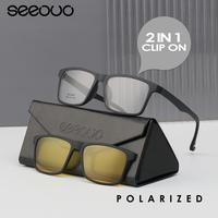 Gambar Kacamata Polarized 2in1 Clip on Model Terbaru Bisa Minus 8801 - Black, Clip On Normal dari Seeouo undefined 1 Tokopedia