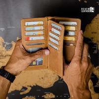 Gambar Dompet Lipat Panjang Pria Kulit Asli Branded Original Premium Gavin Kartu Uang - Tan dari Leathersy undefined 4 Tokopedia