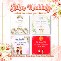 Gambar Cetak Stiker Wedding Pernikahan Sovenir Custom - 03, 5cm dari duniaprinting.id undefined 1 Tokopedia