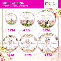 Gambar Cetak Stiker Wedding Pernikahan Sovenir Custom - 03, 5cm dari duniaprinting.id undefined 5 Tokopedia