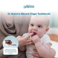 Gambar Dr.Brown's Silicone Finger Toothbrush with Case - Sikat Gigi Bayi - Green 2pcs dari Dr. Brown's Store undefined 4 Tokopedia