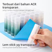 Gambar Nusign Transparent Glue Stick Lem Kertas Transparan 8 15 21 gr NS14X - 8 gram dari Deli Stationery Indonesia undefined 3 Tokopedia