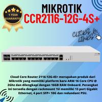 Gambar Mikrotik CCR2116-12G-4S+ 12 Gigabit + 4 SFP+ 10G dari Clicks n Links undefined 1 Tokopedia