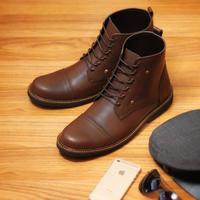 Gambar Sepatu Boots Pria Kulit Asli Spatu Boot Casual Fashion Classic Elegan - Cokelat, 45 dari Alpha Man Indonesia undefined 2 Tokopedia