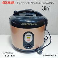 Gambar OKAYAMA MAGIC COM 1,8Liter 308 / RICE COOKER OKAYAMA 1,8 Liter 3in1 dari SinarBintangJayaa undefined 1 Tokopedia