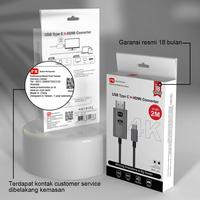 Gambar PX Kabel MHL MHA-20C USB Type C 3.1 HDMI 4K Converter Adapter 2m dari Multifungsi Online undefined 2 Tokopedia