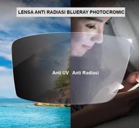 Gambar Kacamata Photocromic Anti Radiasi Blue Ray Lensa Normal da Minus - Hitam, BLUERAY dari Vanostore.id undefined 4 Tokopedia
