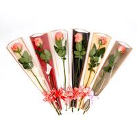Gambar 50pcs Emas Rose Sleeve Bunga Mawar Satu Tangkai Plastik Bunga Satuan - S-Merah muda dari ITOKOTOO undefined 2 Tokopedia