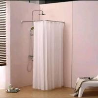 Gambar Tiang Shower Curtain U / L / lurus Stainless (Tirai Kamar Mandi) - Tanpa xtra dari Surya Kran undefined 2 Tokopedia