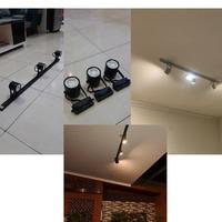 Gambar Paket Lampu Track Light LED Sorot 1 Set isi 3 + Rel 1 Meter Spotlight - Body Hitam, Kuning Warm dari Amaritista undefined 2 Tokopedia
