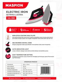 Gambar Setrika Listrik Maspion HA390 Paling Murah dari utamamegaelectric undefined 4 Tokopedia