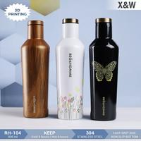 Gambar X&W Botol Thermos Stainless Wooden Pattern RH-104 Tahan Suhu 500ml dari X&W undefined 3 Tokopedia