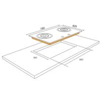 Gambar Modena BH-1728-LA / BH1728LA Bulilt in Gas HOB Kompor Tanam 2 Tungku dari V-King Shop undefined 4 Tokopedia