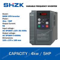 Gambar Inverter SHZK 4KW 380V 3Phase 3P 5HP VFD Variable Frequency Drive dari Toko Listrik Batam undefined 1 Tokopedia