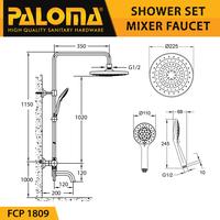Gambar FCP 1809 CH PALOMA KERAN MIXER SHOWER TIANG COLUMN SET AIR PANASDINGIN dari PinangsiaMas Percetakan undefined 5 Tokopedia