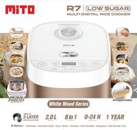 Gambar RICE COOKER MITO R7 GLOW/RICE COOKER LOW SUGAR MITO 2 Liter - 8 Fungsi - WHITE GOLD dari TOKO JAWA ELECTRIK undefined 3 Tokopedia