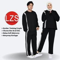 Gambar Setelan Baju Olahraga Wanita Pria Couple Muslim LEZAHRASIGNATURE Trisa - SET PRIA NAVY, M dari LEZAHRASIGNATURE undefined 3 Tokopedia