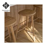 Gambar Counter Stool Kursi Bar Kayu Jati Kaki 3 Bar Stool Minimalis Natural dari Kiano Furniture Jepara_NEW undefined 3 Tokopedia