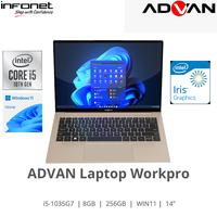 Gambar ADVAN Workpro I5 1035G7 8GB 256GB SSD 14" FHD IPS W11 Garansi Resmi - Grey, 8 gb dari INFONET Mall TangCity Tangerang undefined 1 Tokopedia