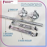 Gambar Besi Gorden Full Set/Tiang Gorden/Rel Gorden/Batang Hordeng - 100cm besi saja, Gold dari Ilmi gorden undefined 4 Tokopedia