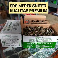 Gambar baut baja ringan SDS baut seng kanopi baut mata korek - 4cm 1box 450pc dari Sinar Baut Medan undefined 2 Tokopedia