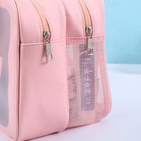 Gambar Tas Kosmetik Transparant Wash Bag Pouch Travel Dompet Make Up - Pink, Kecil dari CERMIN CERDAS INDONESIA undefined 5 Tokopedia