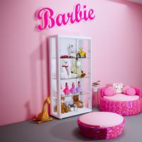 Gambar LEMARI KACA DISPLAY RAK BARBIE BONEKA MAINAN KOLEKSI TOYS DOLL - Putih dari Jeffrey Woodmachine undefined 1 Tokopedia