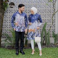 Gambar Couple Batik Sarimbit Jumbo Kemeja Tunik Motif Ayam - Tunik Merah, M dari Fortuna Batik undefined 3 Tokopedia