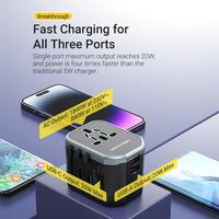 Gambar Vention Travel Adaptor Universal USB Adapter Fast Charger AC Plug - FJG - GaN 120W dari Inprotek undefined 3 Tokopedia