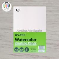 Gambar V-TEC Watercolor Paper A3 Kertas Gambar 300gsm 5 Sheets dari Any Art undefined 1 Tokopedia