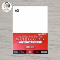 Gambar V-TEC Watercolor Paper A3 Kertas Gambar 300gsm 5 Sheets dari Any Art undefined 3 Tokopedia