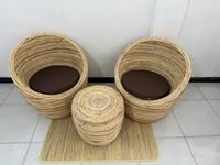 Gambar 1 Set Kursi Tamu Rotan Cirebon Unik Artistik - 2 Kursi + 1 Meja dari Pi Factory undefined 2 Tokopedia