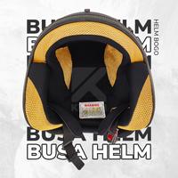 Gambar Helm Bogo Dewasa Full Leher Pres Kulit Dengan Kaca Datar dari KLIKEN undefined 3 Tokopedia