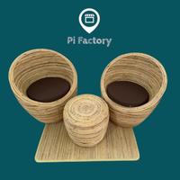 Gambar 1 Set Kursi Tamu Rotan Cirebon Unik Artistik - 2 Kursi + 1 Meja dari Pi Factory undefined 1 Tokopedia