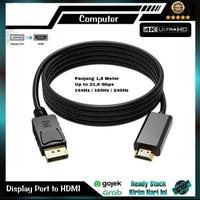 Gambar Kabel Display Port DP to HDMI 4K 8K Male UHD HDR 144Hz Original Laptop dari Kaia Tech and Accs undefined 1 Tokopedia