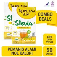 Gambar Twin Pack - Tropicana Slim Sweetener Stevia 50 sachet - Pemanis Alami dari Hwinda mart undefined 1 Tokopedia
