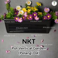 Gambar Pot Bunga Tanaman Vertical Tempel Gantung 35 cm - NKT PELANGI 04 HITAM dari pilar pot undefined 1 Tokopedia