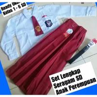 Gambar SERAGAM SEKOLAH SD MERAH PUTIH PANJANG SETELAN ANAK PEREMPUAN LENGKAP - SERAGAM LENGKAP, 7 THN dari Toko Oyiikk undefined 3 Tokopedia