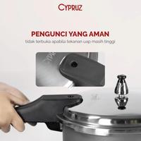 Gambar CYPRUZ : PANCI PRESTO SERBA GUNA HARD ANODIZED PRESSURE COOKER 4 LITER - PC 0412 (12LT) dari HOKKI HOUSEWARE undefined 4 Tokopedia
